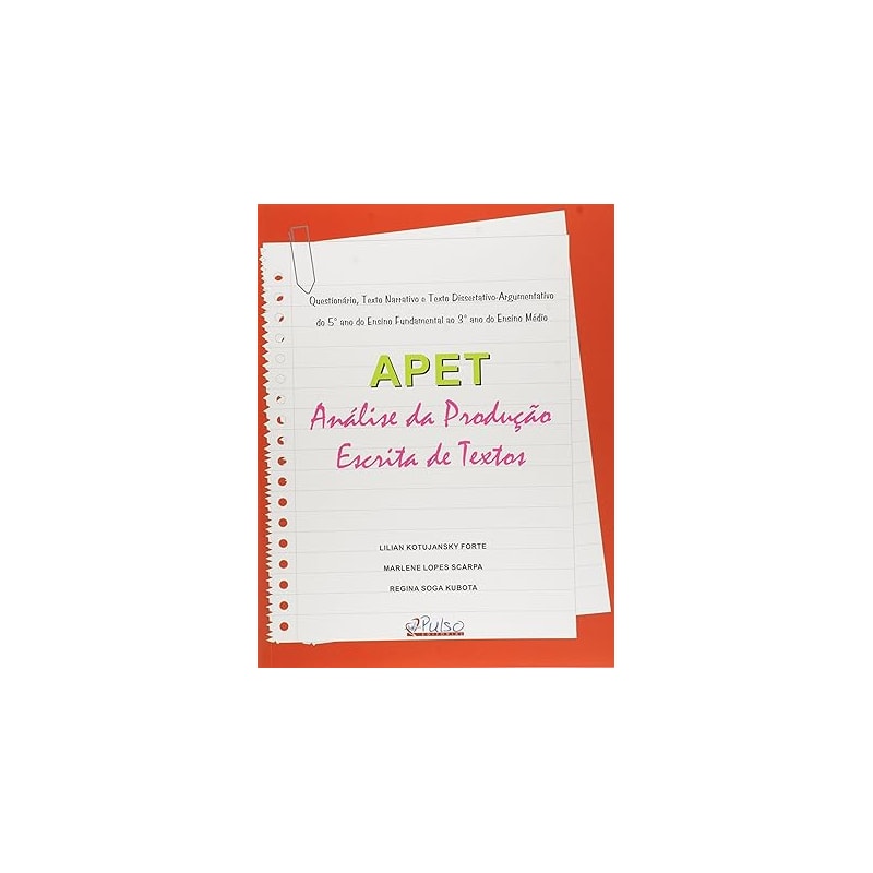 APET. ANÁLISE DA PRODUÇÃO ESCRITA DE TEXTOS.