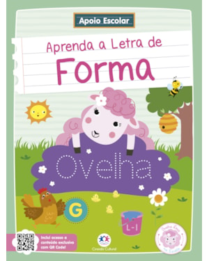 APOIO ESCOLAR - APRENDA A LETRA DE FORMA: OVELHA ROSA NA ESCOLA