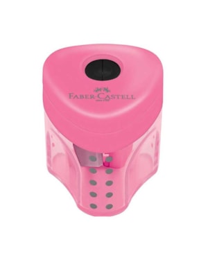 APONTADOR FABER CASTELL COM DEPOSITO MINI GRIP ROSA 2001