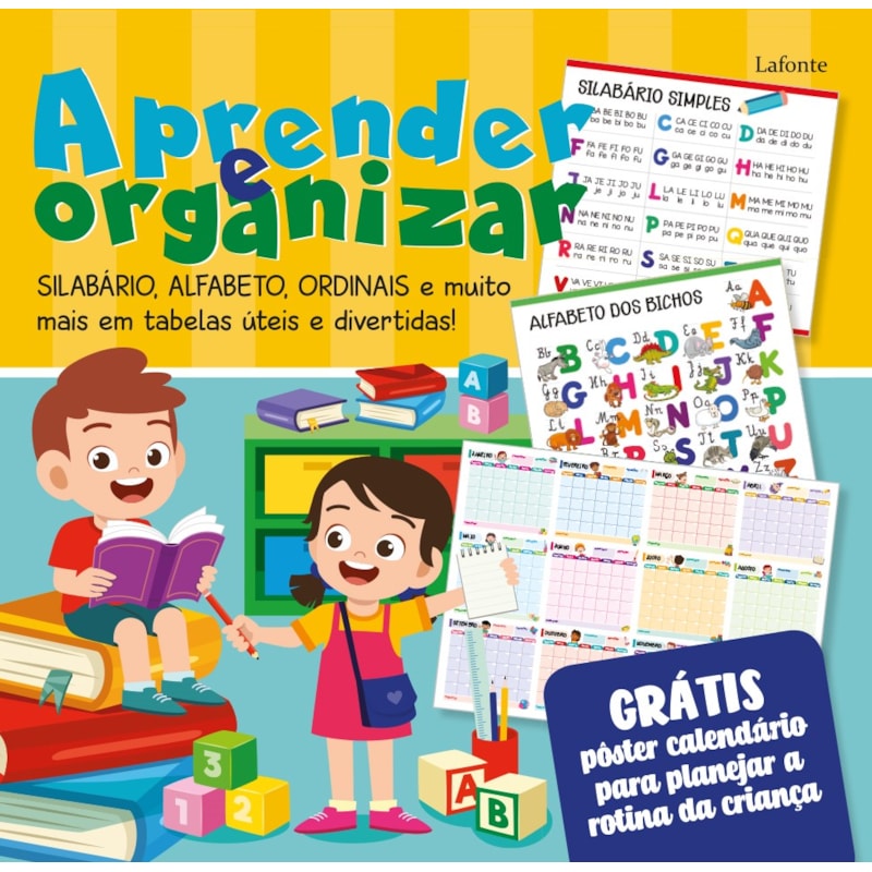 APRENDER E ORGANIZAR: POSTER- BROCHURA -SILABÁRIO, ALFABETO, ORDINAIS E MUITO MAIS EM TABELAS ÚTEIS E DIVERTIDAS!