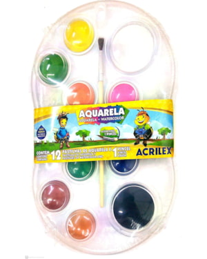 AQUARELA ACRILEX COM 12 CORES