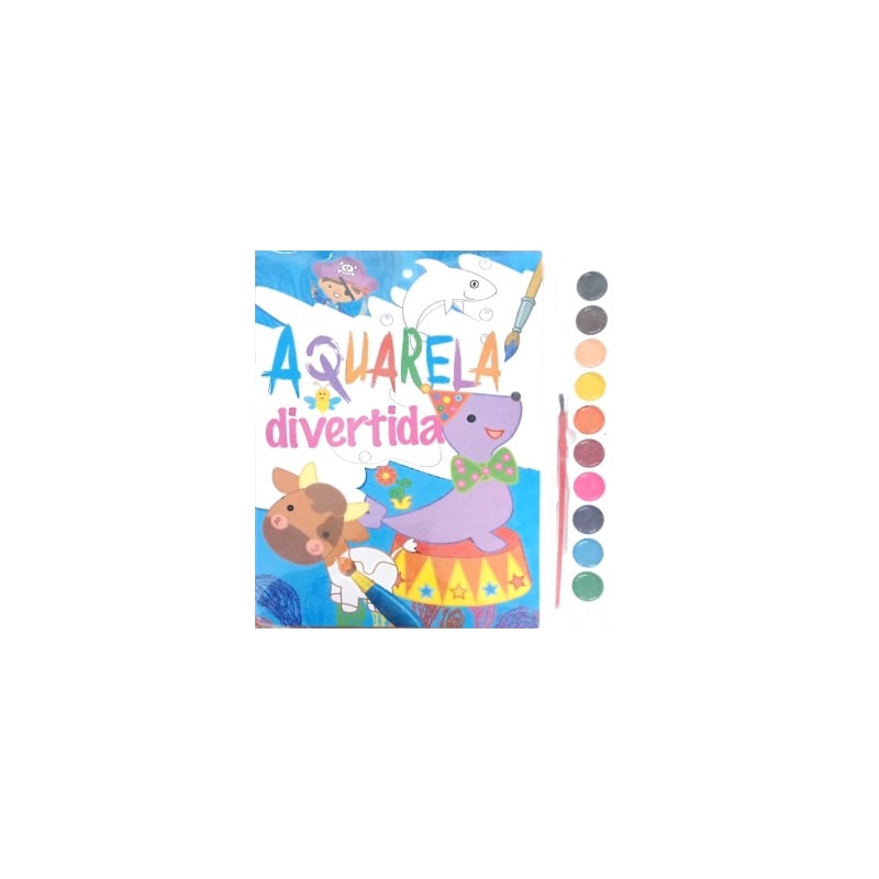 Aquarela divertida - azul