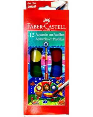 AQUARELA FABER ESTOJO COM 12 CORES
