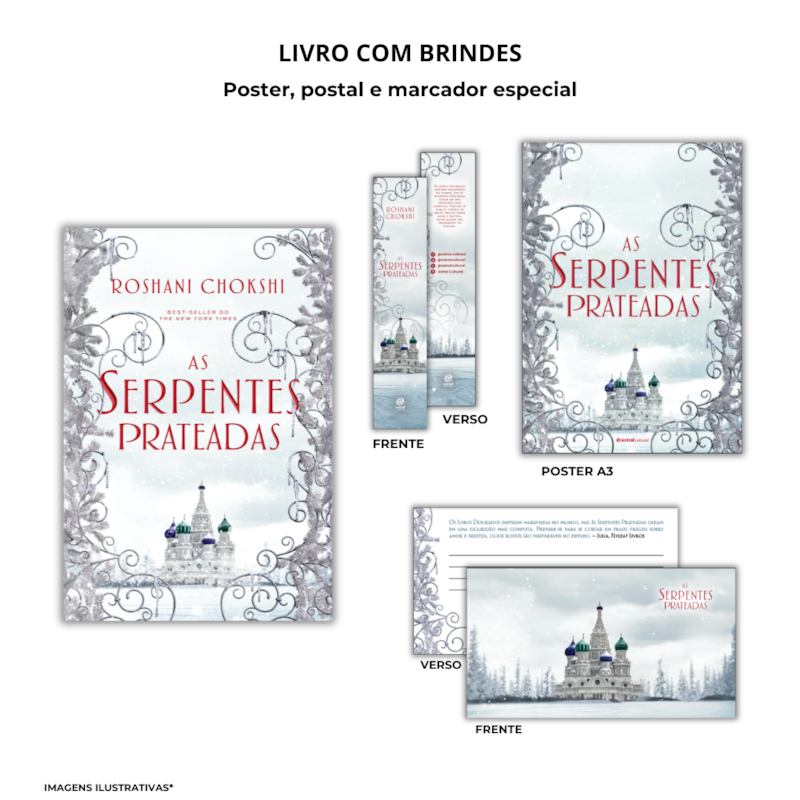 AS SERPENTES PRATEADAS + MARCADOR + POSTAL + PÔSTER: LIVRO 2 DA SÉRIE OS LOBOS DOURADOS