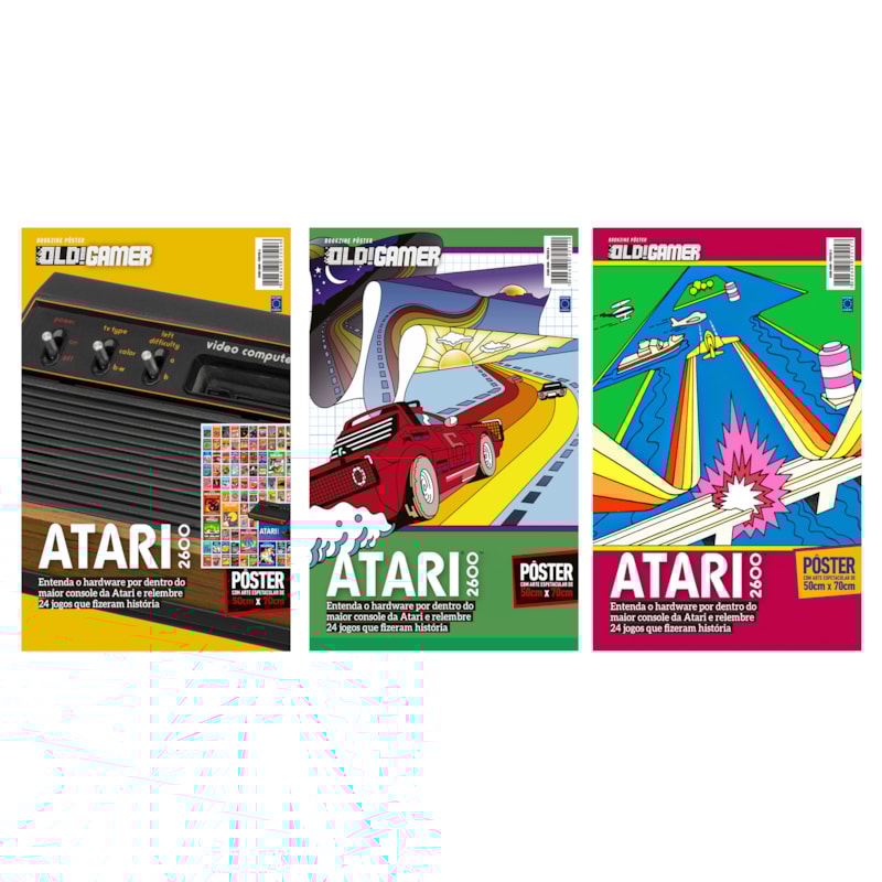 ATARI 2600 - ARTE A + B + C - SUPERPÔSTER OLD!GAMER