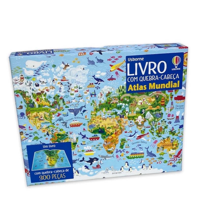 ATLAS MUNDIAL: LIVRO COM QUEBRA-CABEÇA