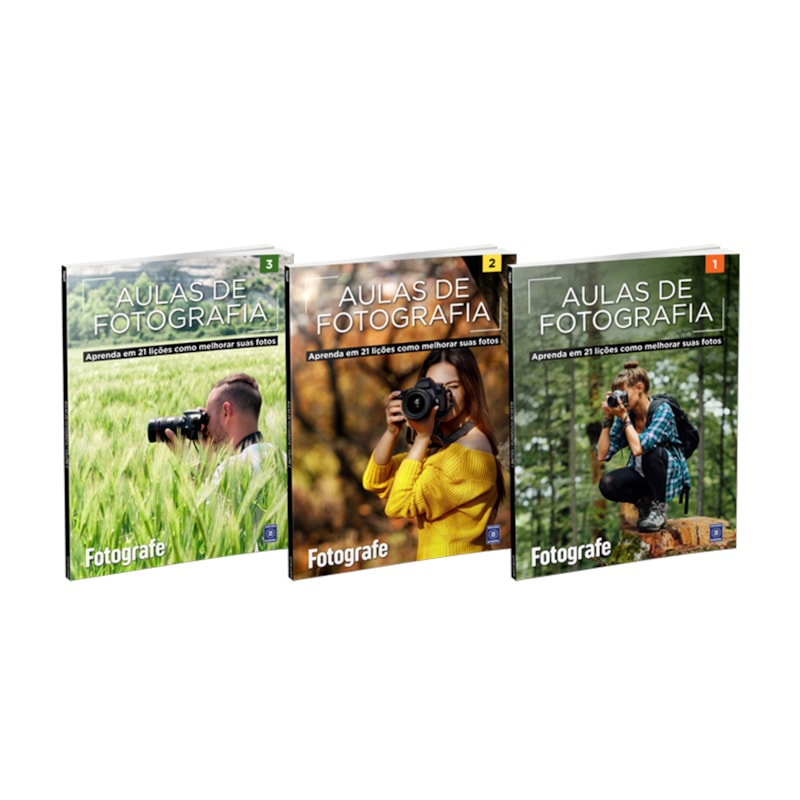 AULAS DE FOTOGRAFIA - COLEÇÃO COMPLETA (3 LIVROS)