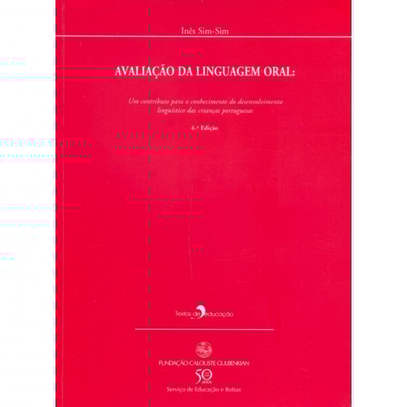 AVALIACAO DA LINGUAGEM ORAL