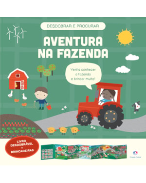 AVENTURA NA FAZENDA - LIVRO DESDOBRÁVEL + BRINCADEIRAS