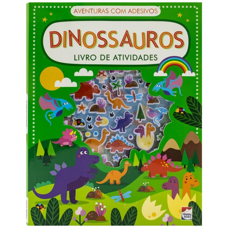 AVENTURAS COM ADESIVOS - LIVRO DE ATIVIDADES: DINOSSAUROS