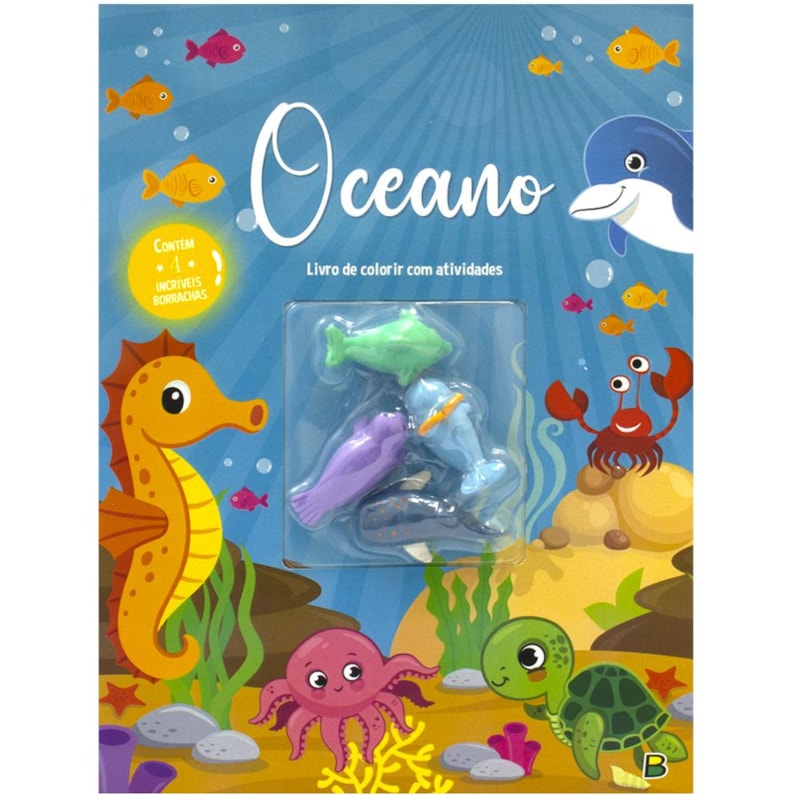 AVENTURAS COM BORRACHAS - COLORIR & ATIVIDADES: OCEANO