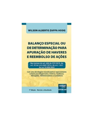 BALANÇO ESPECIAL OU DE DETERMINAÇÃO PARA APURAÇÃO DE HAVERES E REEMBOLSO DE AÇÕES