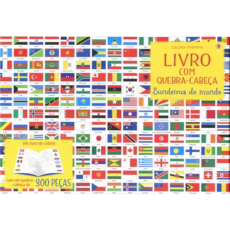 BANDEIRAS DO MUNDO: LIVRO COM QUEBRA-CABEÇA