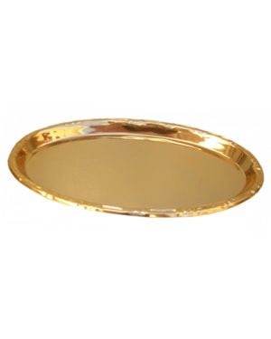 BANDEJA OVAL 23CM DE COMPRIMENTO DOURADO
