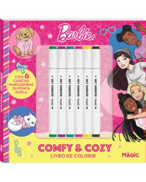 BARBIE - COMFY AND COZY - LIVRO DE COLORIR COM 6 CANETINHAS