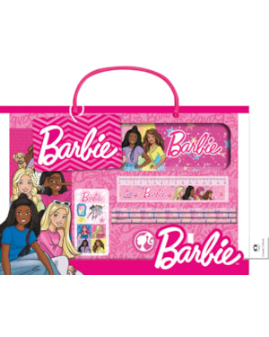 Barbie - Livro maleta divertida com lápis e cartela de adesivos
