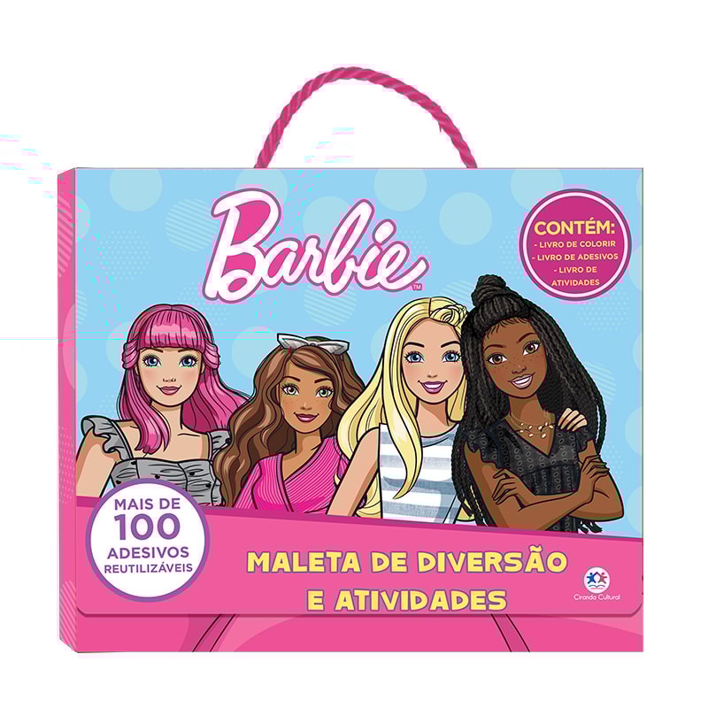 BARBIE - MALETA DIVERSÃO E ADESIVOS