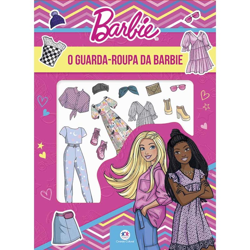 BARBIE - O GUARDA-ROUPA DA BARBIE - COM MAIS DE 80 PEÇAS EM ADESIVOS REUTILIZÁVEIS