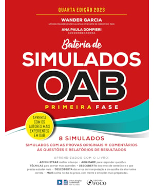 BATERIA DE SIMULADOS OAB 1ª FASE - 4ª ED - 2023