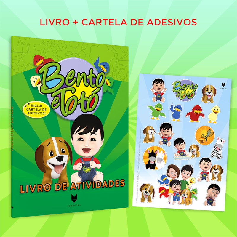 Bento e Totó: Livro de Atividades + cartela de adesivos