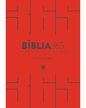 BÍBLIA 365 - LETRA GRANDE - VERMELHA - NOVA VERSÃO TRANSFORMADORA (NVT)