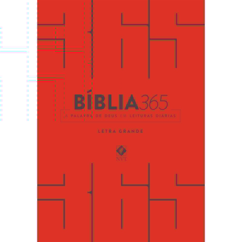 BÍBLIA 365 - LETRA GRANDE - VERMELHA - NOVA VERSÃO TRANSFORMADORA (NVT)