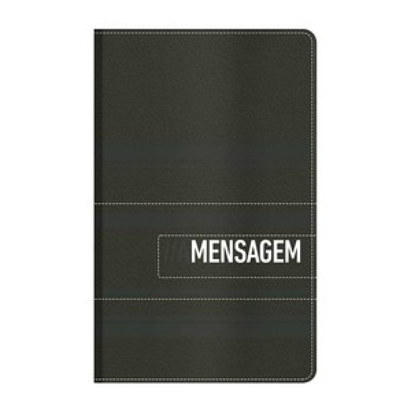 Bíblia a mensagem - capa luxo preta e cinza