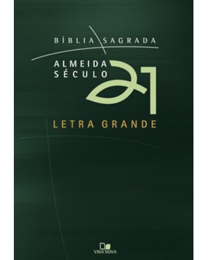 Bíblia a21 letra grande brochura - verde c/ capa cristal