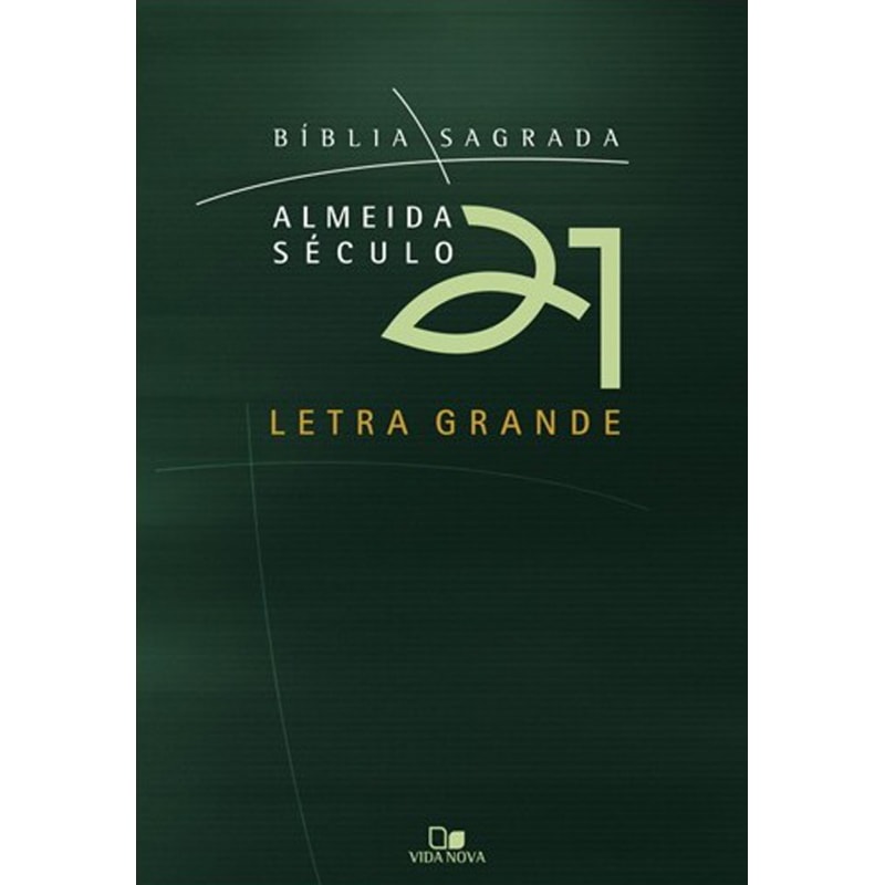 Bíblia a21 letra grande brochura - verde c/ capa cristal 
