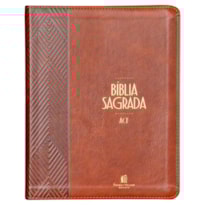 BÍBLIA ACF COM ESPAÇO PARA ANOTAÇÕES, CAPA LUXO MARROM, LEITURA PERFEITA
