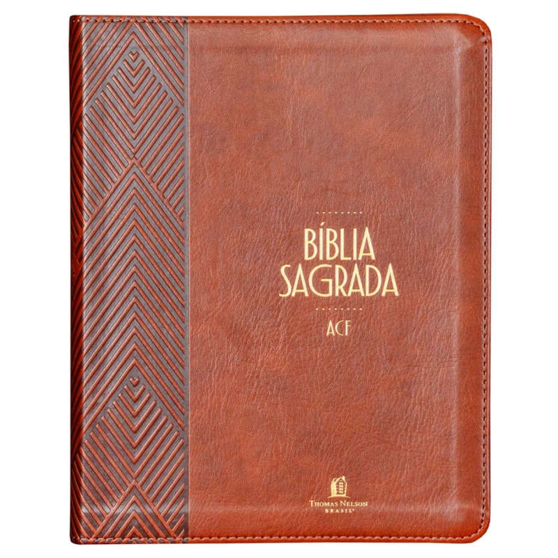 BÍBLIA ACF COM ESPAÇO PARA ANOTAÇÕES, COURO-SOFT MARROM, LEITURA PERFEITA