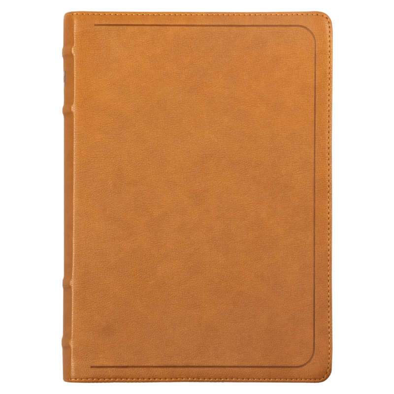 BÍBLIA ACF COM REFERÊNCIAS CRUZADAS E PALAVRAS DE JESUS EM AZUL, CAPA LUXO MOSTARDA, LETRA GRANDE, LEITURA PERFEITA