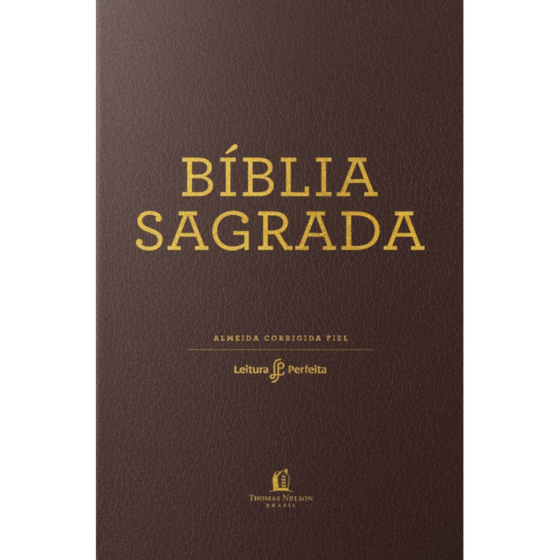BÍBLIA ACF, COURO SOFT, MARROM, LEITURA PERFEITA