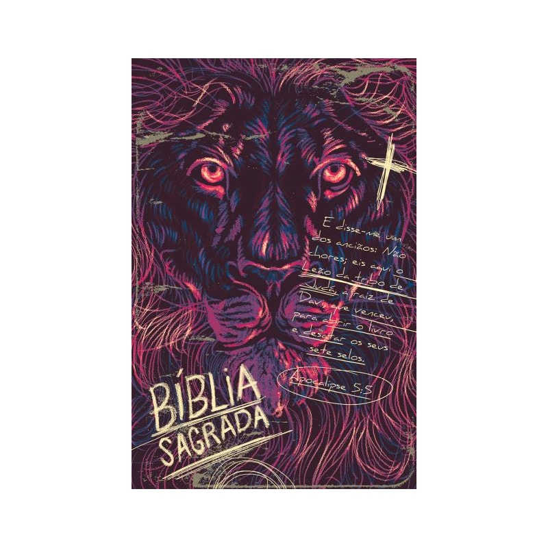 BÍBLIA ACF SLIM LION CHALK LETRA NORMAL - ALMEIDA CORRIGIDA FIEL