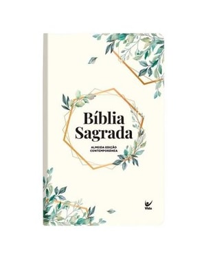 Bíblia AEC capa semiluxo folhagem