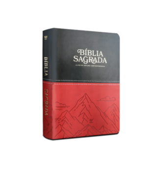 Bíblia aec letra gigante pu preto e vermelho montanhas