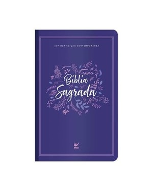 Biblia AEC - Letra Gigante - Roxo Folhas