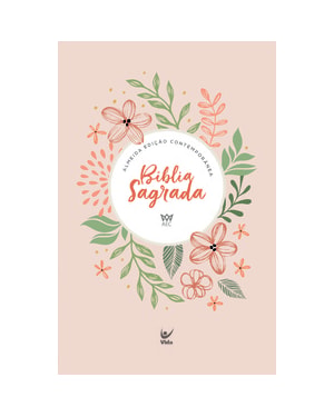 Bíblia AEC - Letra Gigante - Salmão Flores