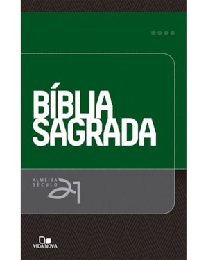 Bíblia Almeida Século 21 brochura - verde e cinza c/ referências cruzadas