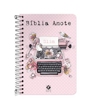 BÍBLIA ANOTE NVT SLIM ESPIRAL - TYPO ROSA: SÉRIE SLIM