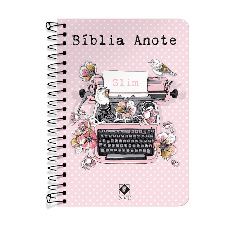 BÍBLIA ANOTE NVT SLIM ESPIRAL - TYPO ROSA: SÉRIE SLIM