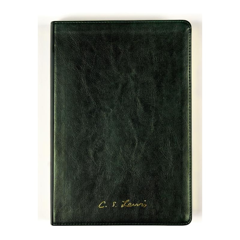BÍBLIA C.S. LEWIS NAA, COURO-SOFT VERDE, LEITURA PERFEITA