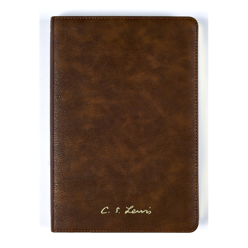 BÍBLIA C. S. LEWIS NVI, LETRA TRADICIONAL, FONTE LEITURA PERFEITA, CAPA LUXO MARROM