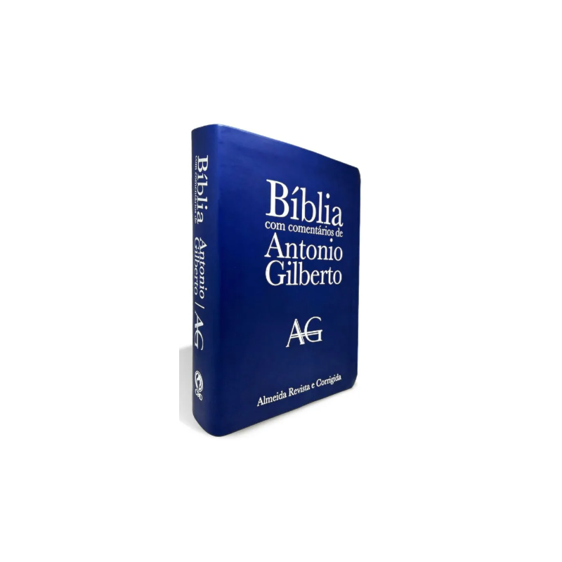 BIBLIA COM COMENTARIOS DE ANTONIO GILBERTO GRANDE LUXO AZUL