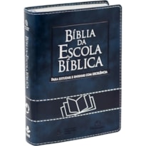 BÍBLIA DA ESCOLA BÍBLICA NAA, LETRA REGULAR, COM MAPA, CAPA COURO SINTÉTICO AZUL: NOVA ALMEIDA ATUALIZADA (NAA)