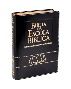 BÍBLIA DA ESCOLA BÍBLICA NAA, LETRA REGULAR, COM MAPA, CAPA COURO SINTÉTICO PRETA: NOVA ALMEIDA ATUALIZADA (NAA)
