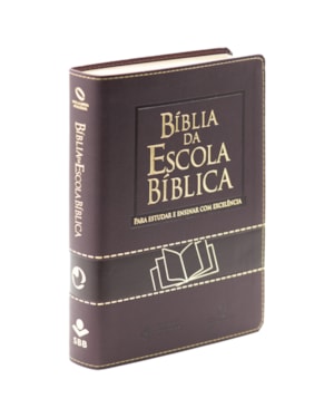 BÍBLIA DA ESCOLA BÍBLICA NAA, LETRA REGULAR, COM MAPA, CAPA COURO SINTÉTICO VINHO: NOVA ALMEIDA ATUALIZADA (NAA)