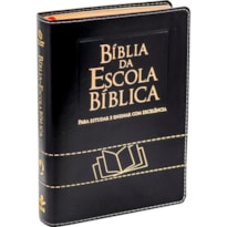BÍBLIA DA ESCOLA BÍBLICA NAA | SBB | BÍBLIA DA ESCOLA BÍBLICA - CAPA EM COURO SINTÉTICO, PRETO NOBRE: NOVA ALMEIDA ATUALIZADA (NAA)