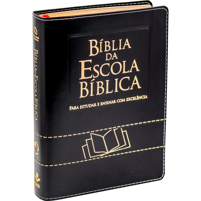 BÍBLIA DA ESCOLA BÍBLICA NAA | SBB | BÍBLIA DA ESCOLA BÍBLICA - CAPA EM COURO SINTÉTICO, PRETO NOBRE: NOVA ALMEIDA ATUALIZADA (NAA)