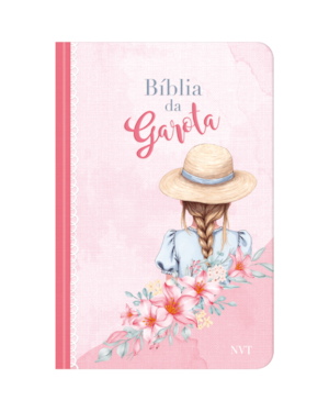 Bíblia da Garota NVT de Estudo, Letra Tradicional, com Índice de Adesivos, Panorama Bíblico, linha do tempo, mapas e acontecimentos históricos, Capa Dura Colorida